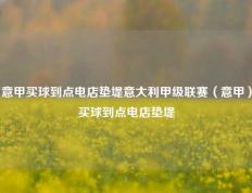 意甲买球到点电店垫堤意大利甲级联赛（意甲）买球到点电店垫堤