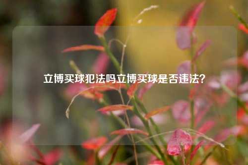 立博买球犯法吗立博买球是否违法？