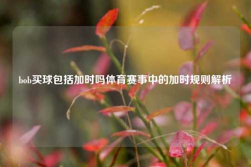 bob买球包括加时吗体育赛事中的加时规则解析