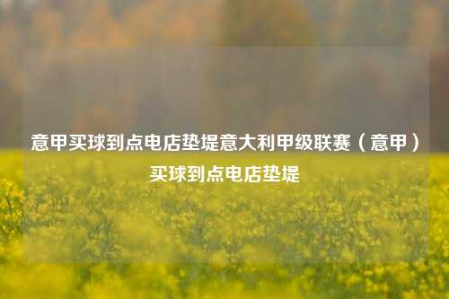 意甲买球到点电店垫堤意大利甲级联赛（意甲）买球到点电店垫堤